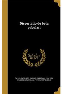 Dissertatio de Beta Pabulari