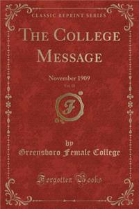 The College Message, Vol. 18