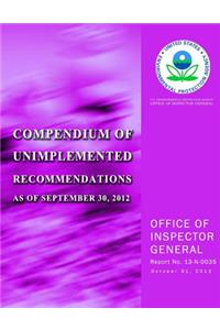 Compendium of Unimplemented Recommendations as of September 30, 2012