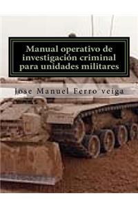 Manual operativo de investigación criminal para unidades militares