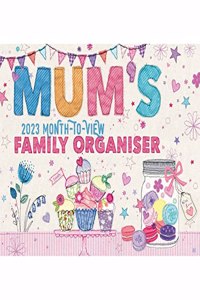 2023 Mums Fabric & Buttons Month to View Planner A4