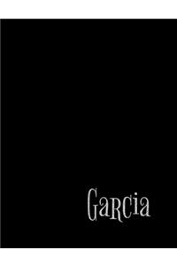 Garcia Personalized Minimalist Grid Notebook - 8.5x11 100 grid pages- Matte Garcia Personalized Matte Silk Cover with sturdy white pages notebook