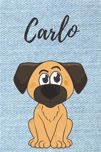 Personalisiertes Notizbuch - Hunde Carlo