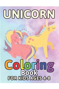 Unicorn Coloring Book for Kids Ages 4-8