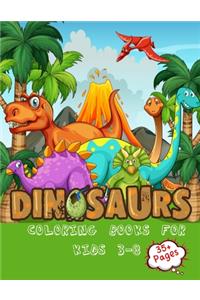 Dinosaurs Coloring Books For kids 3-8