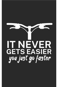 It never gets easier you just go faster