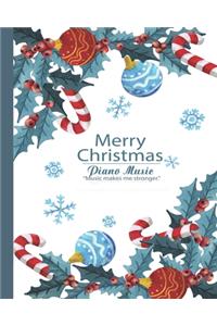 Blank Sheet Piano Music Notebook