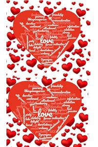 Two of Hearts valentine's Creative blank Journal