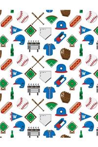Baseball Game Journal Notebook - Dot Grid