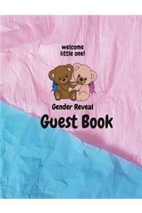 Welcome little one! gender reveal guest book