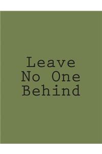 Leave No One Behind