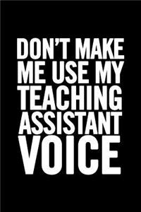 Teaching Assistant Notebook