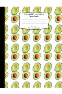 Unruled Composition Notebook. Food and Sweets. 8.5