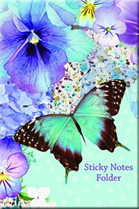 Polka Dot Viola Sticky Note Folder