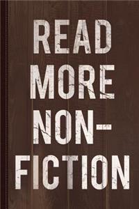 Vintage Read More Non-Fiction Books Journal Notebook