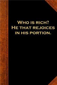 2019 Daily Planner Ben Franklin Quote Rich Rejoices Vintage Style