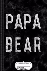 Fsg Brand Distressed Papa Bear Composition Notebook