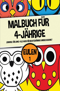 Malbuch für 4-Jährige (Eulen 1)