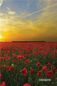 Journal Pages - Red Green Field (Bullet Journal)