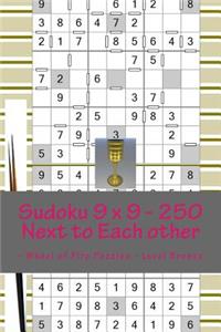 Sudoku 9 X 9 - 250 Next to Each Other - Wheel of Fire Puzzles - Level Bronze