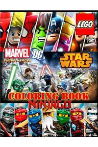 Lego 3 in 1: Coloring Book: Super Heroes (Dc&marvel), Star Wars, Ninjago, Activity Book for Kids and Adults