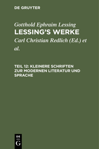 Kleinere Schriften Zur Modernen Literatur Und Sprache