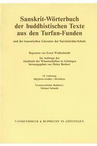 Sanskrit-Worterbuch Der Buddhistischen Texte Aus Den Turfan-Funden. Lieferung 15