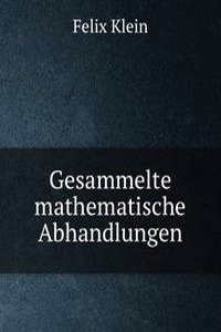 Gesammelte mathematische Abhandlungen