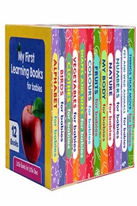 My First Learning Board Books for Babies - Boxset of 12 Board Books for Kids