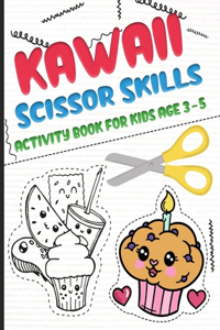 Kawaii scissors skills activity book for kids age 3-5