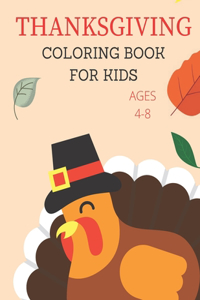 Thanksgiving Coloring Book for Kids Ages 4-8