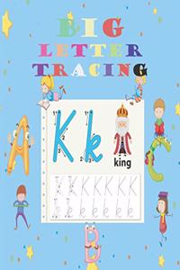 BIG Letter Tracing: Tracking and Coloring Activities Worksheet for Kids