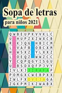 Sopa de letras para niños 2021