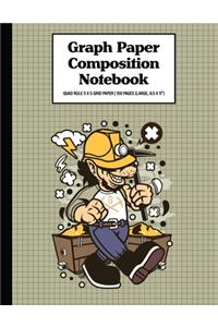 Graph Paper Composition Notebook Quad Rule 5x5 Grid Paper - 150 Sheets (Large, 8.5 x 11