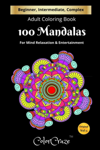 Adult Coloring Book 100 Mandalas