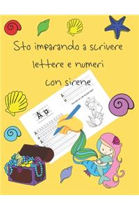 Sto imparando a scrivere lettere e numeri con sirene