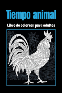 Tiempo animal - Libro de colorear para adultos