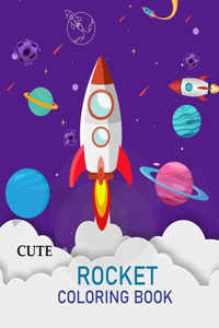 Cute Rocket Coloring Book