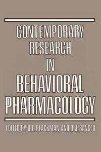 Contemporary Research in Behavioral Pharmacology