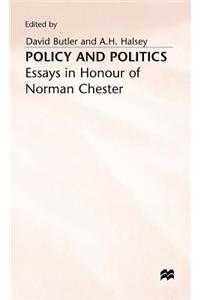 Policy and Politics - Essays in Honour of Norman Chester