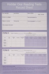 Hodder Oral Reading Tests: Record Sheet