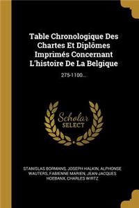 Table Chronologique Des Chartes Et Diplômes Imprimés Concernant L'histoire De La Belgique