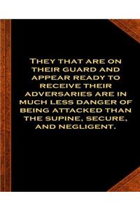 Ben Franklin Quote Guard Adversaries Danger Attacked Vintage Style Comp Book