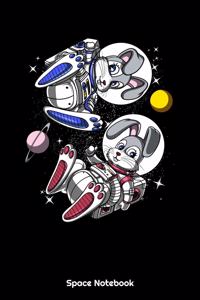 Space Notebook: Space Astronaut Rabbit Notebook