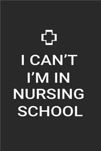 I Can't I'm In Nursing School