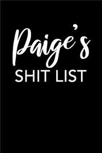 Paige's Shit List