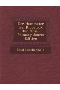 Der Hexameter Bei Klopstock Und Voss
