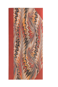 Rubedo (Cockerell Marbled Paper) Document Folder (Wrap Closure)