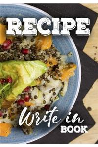 Recipe Write in Book