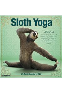 Sloth Yoga 2020 Mini Wall Calendar